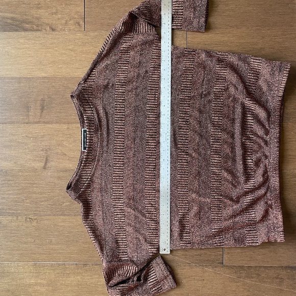 Metallic Copper 3/4 Sleve Dressy Top - Picture 7 of 10